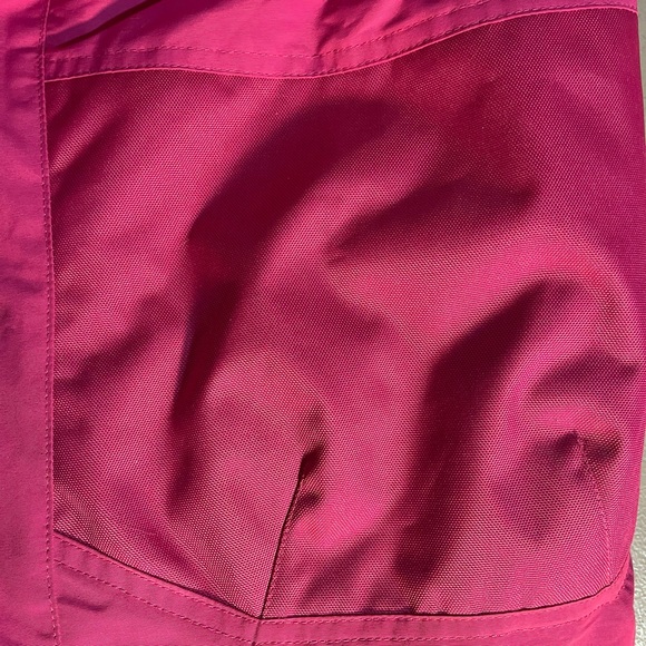 L.L. Bean Ski Snow Pants Bib Girls Youth Size 16 Insulated Pink Reinforced Knees - Picture 5 of 14